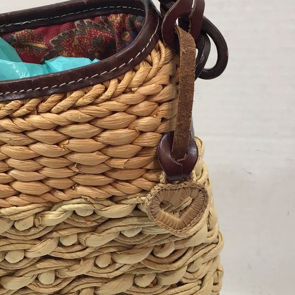 Vtg Brighton Sadie straw shoulder bag - Picture 4 of 14